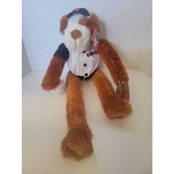 MLB Genuine Merchandise Brown San Francisco Giants Stuffed Puppy Dog Plush NWT - Picture 1 of 5